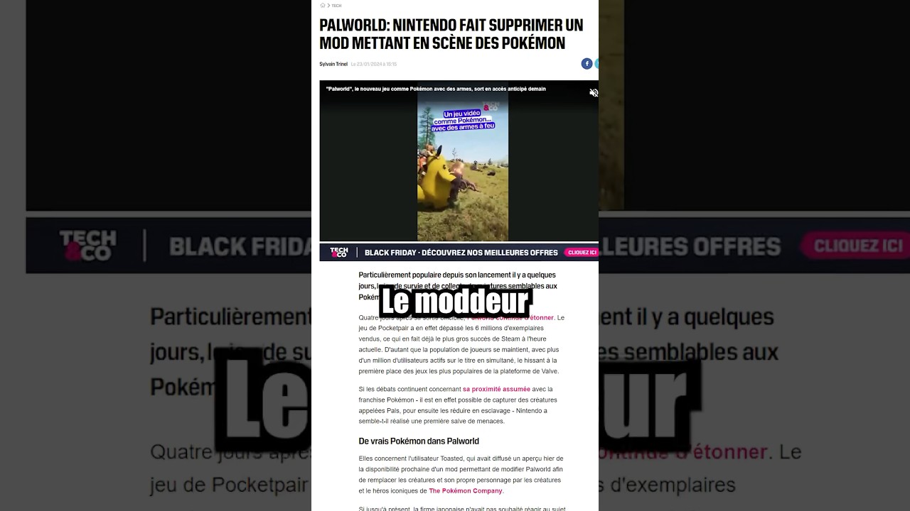 Nintendo a supprimé ma vidéo.