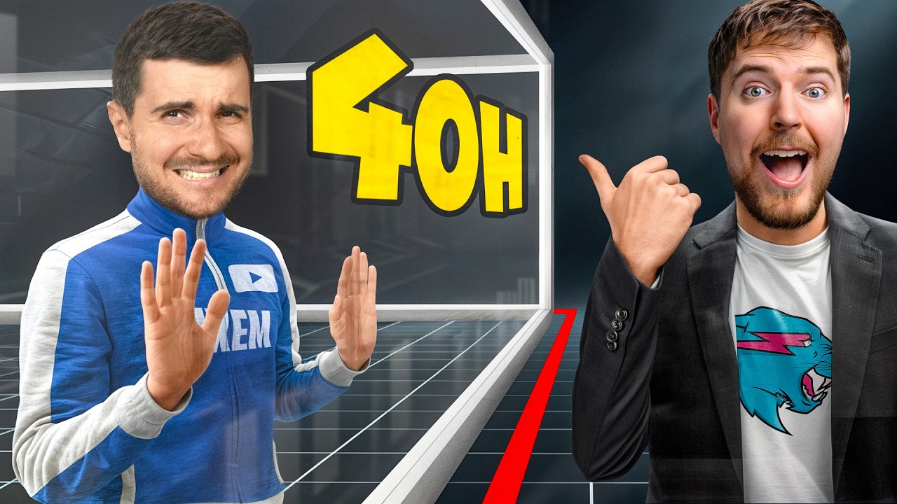 J’ai survécu 40H à une vidéo de MrBeast ! (enfermé dans un cube)
