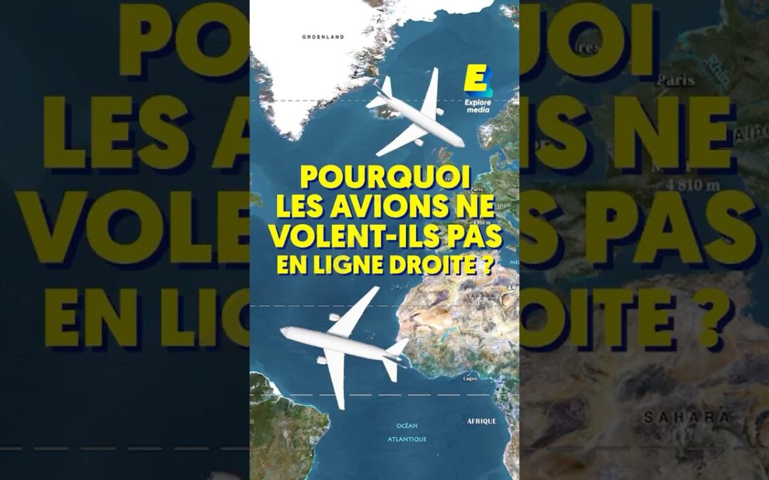 Pourquoi les avions ne volent-ils pas en ligne droite ? ✈️ #shorts