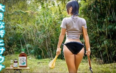 【ソロキャンプ】想像より怖い！巨大な斧で薪割り｜悪天候でもテントサウナを女ひとりで楽しむ【夜勤明け】