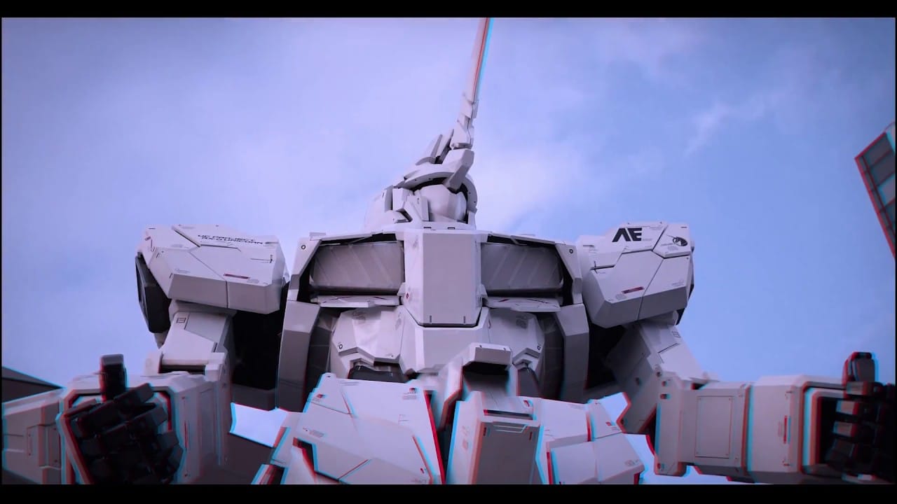 Le Gundam Licorne grandeur nature à Tokyo