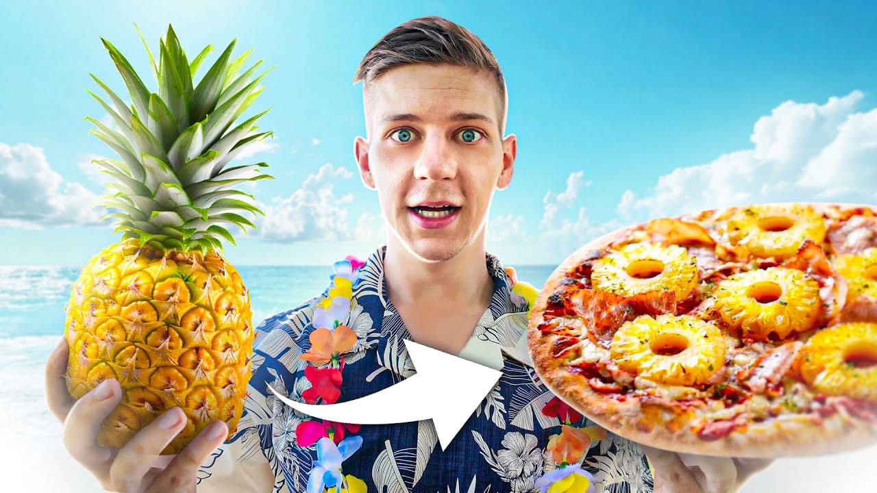 Malo Halna – Je teste la Pizza HAWAÏENNE🍍(✅ ou ❌)