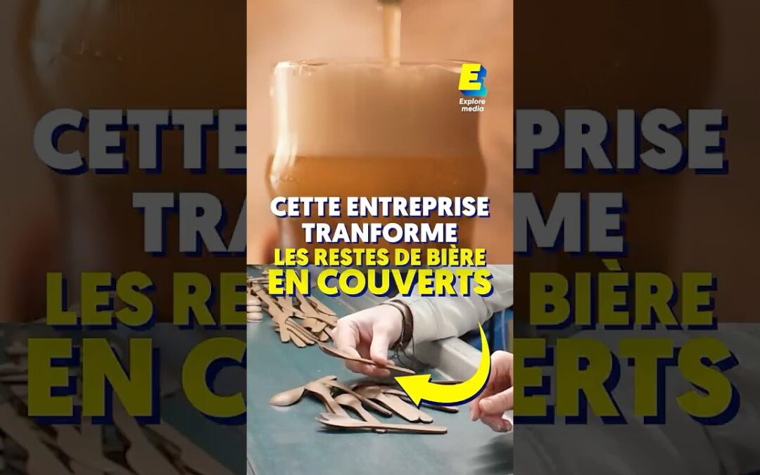 Cette entreprise transforme les restes de bière en couverts ! #shorts
