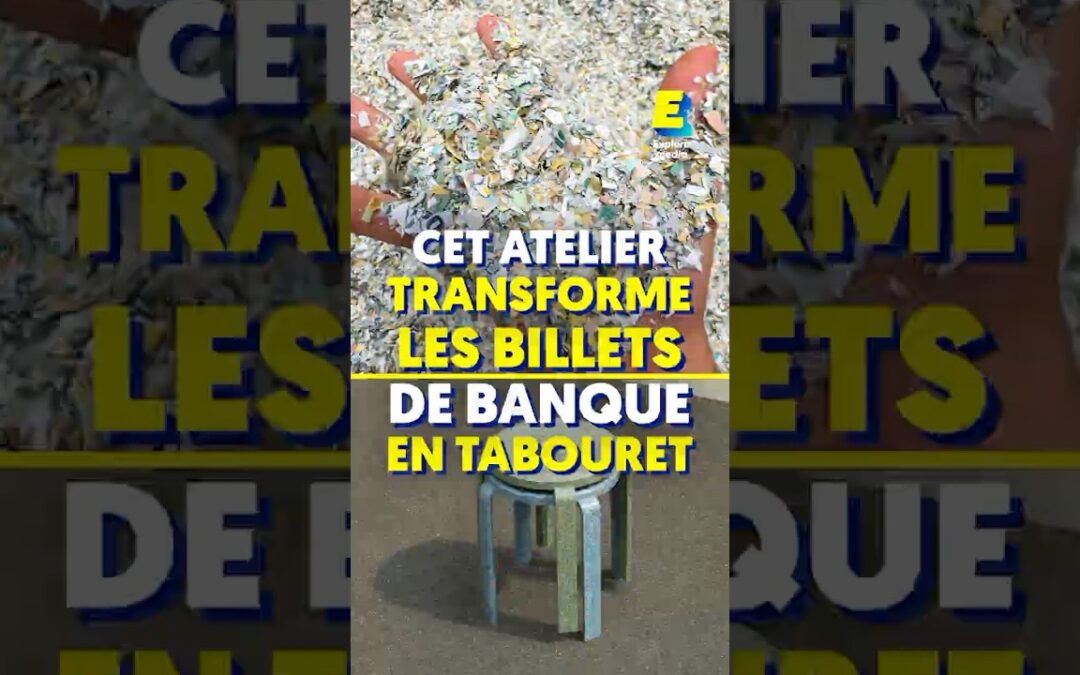 Cet atelier transforme les billets de banque en tabouret ! #shorts