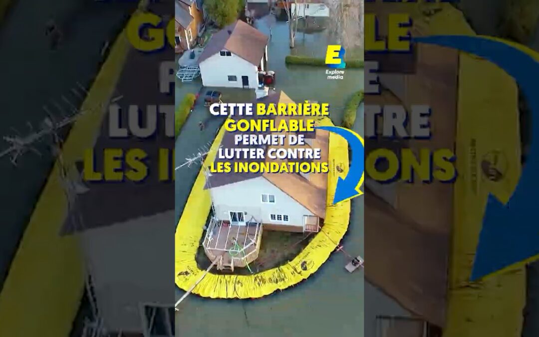 Cette barrière gonflable permet de lutter contre les inondations ! 🌊 #shorts