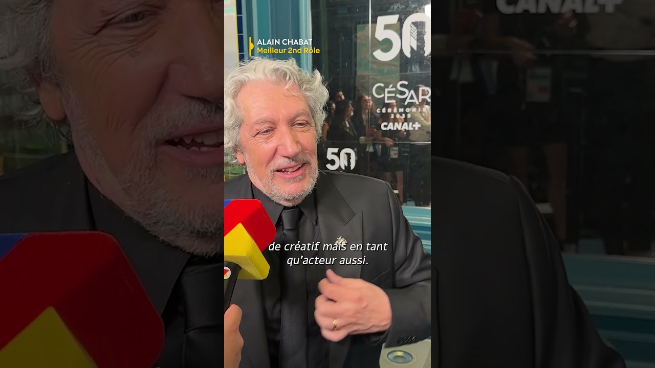 La réaction d’Alain Chabat après son César ! #césar2025