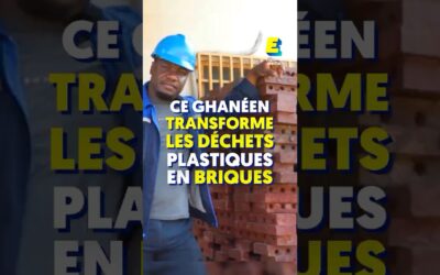 Ce Ghanéen transforme les déchets plastiques en briques ! 🧱 #shorts